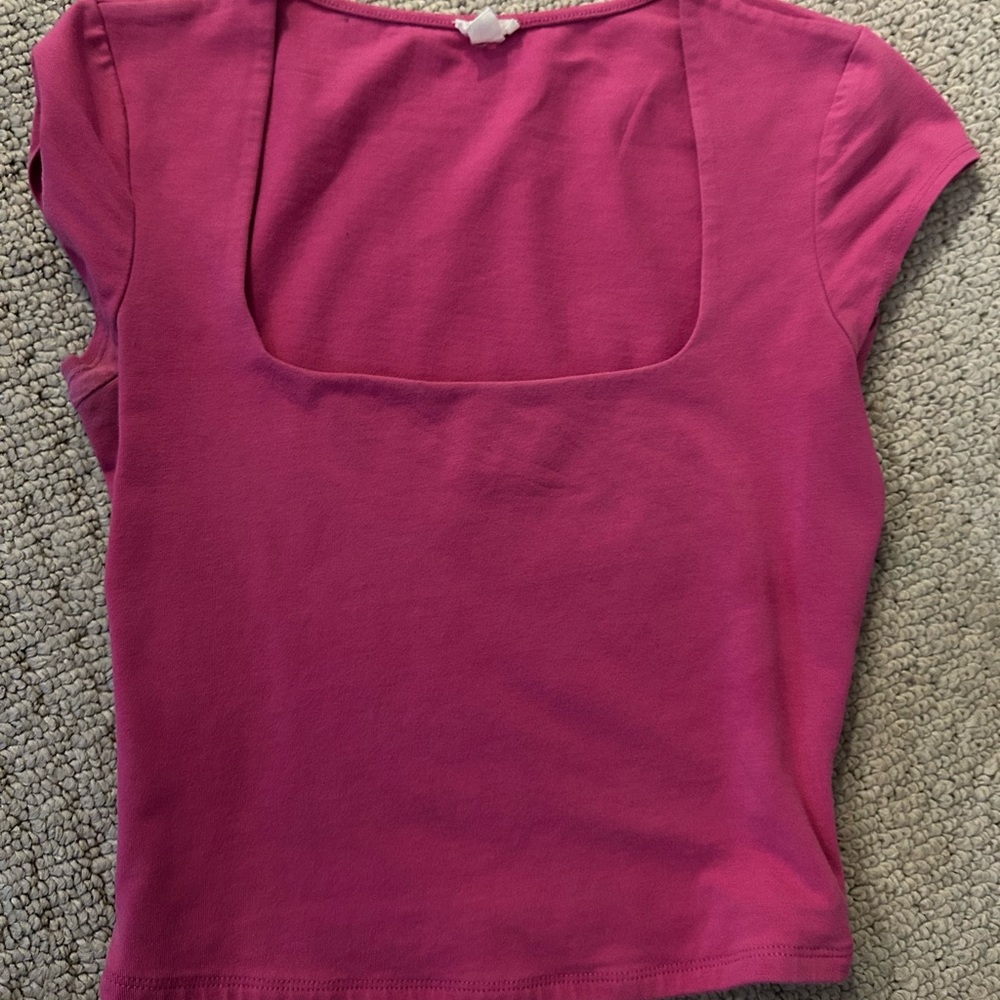 Garage Fuchsia Square Neck Tee